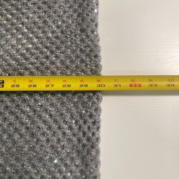 Grey Sparkly Mesh Tube Scarf - Picture 4 of 6